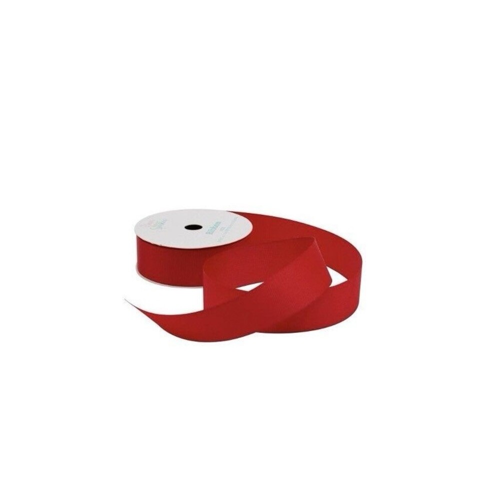 7/8”x 9’ Fabric Gift Ribbon Red By Bows And Sparkles 2 Pk